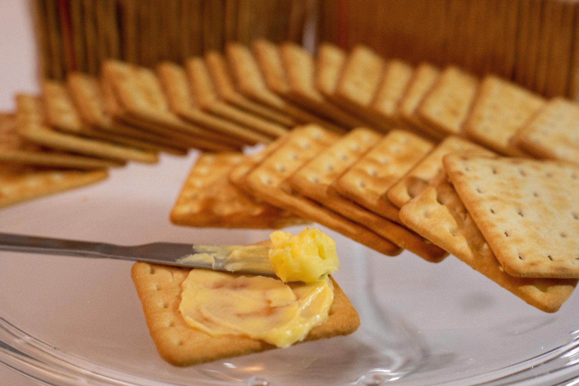Cracker with butter